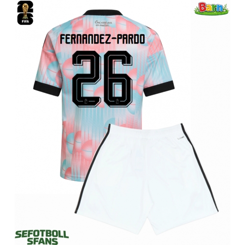 Belgien Matias Fernandez-Pardo #26 Bortaställ Barn VM 2026 Kortärmad (+ Korta byxor) Belgien Matias Fernandez-Pardo #26 Bortaställ Barn VM 2026 Kortärmad (+ Korta byxor)